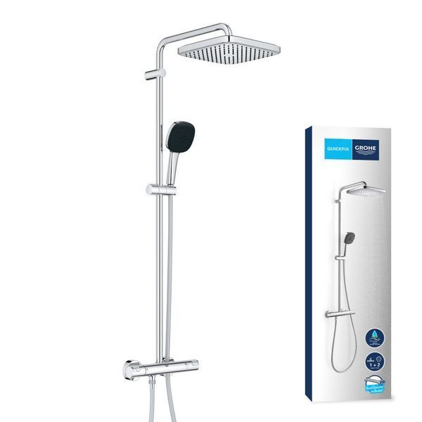 Набір змішувачів 2 в 1 для ванної кімнати Grohe QuickFix Vitalio Comfort Cube зі змішувачем для раковини Dice (UA203101TM) CV037312 фото