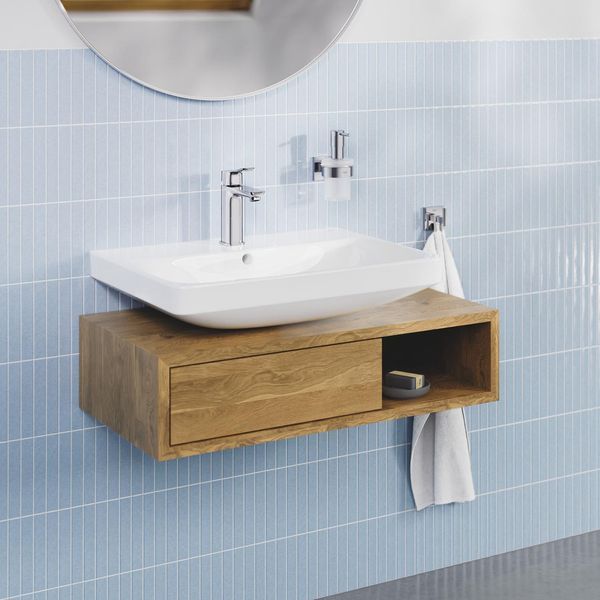 Набір змішувачів 2 в 1 для ванної кімнати Grohe QuickFix Vitalio Comfort Cube зі змішувачем для раковини Dice (UA203101TM) CV037312 фото