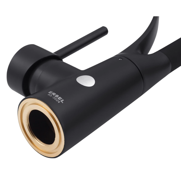 Комплект кухонної мийки Kraft NANO BLACK PVD HS60*45 декор (3.0/1.0 мм)+Кухонний змішувач Kroner KRP Ersel - SCH03393BLK SM2804 фото