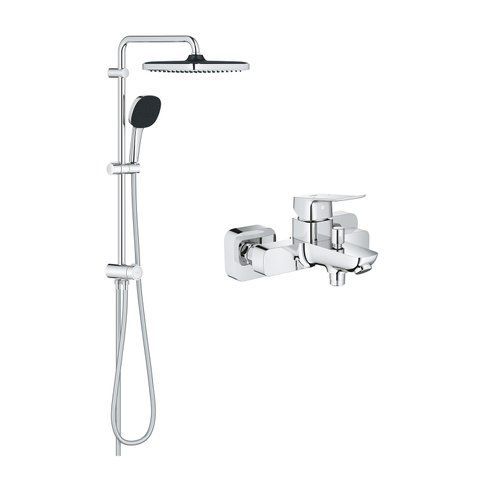 Набір змішувачів 2 в 1 для ванної кімнати Grohe QuickFix Flex Vitalio Comfort Cube зі змішувачем для раковини Dice (UA203170101) CV037314 фото
