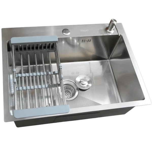 Комплект кухонної мийки Kraft KRF 6045 DECOR (3.0/1.0 мм) SM5009 фото