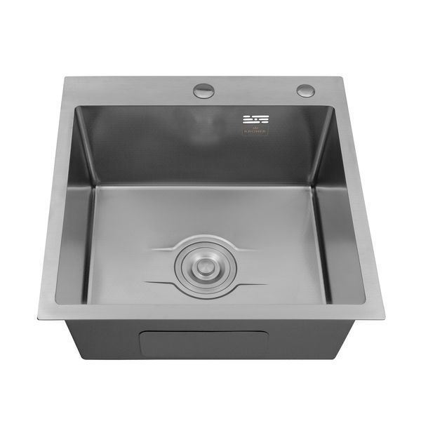 Комплект кухонной мойки Kroner KRP Derby - 5050HM Brush (2,5/0,5 мм) SM057 фото