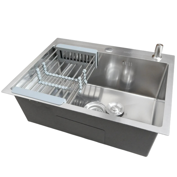 Комплект кухонної мийки Kraft KRF 6045 DECOR (3.0/1.0 мм) SM5009 фото