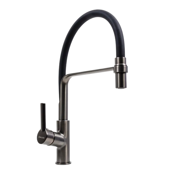 Комплект кухонной мойки Kraft HM 7546 NANO BLACK SM300 фото