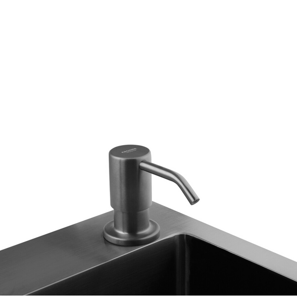 Комплект кухонной мойки Kraft HM 7546 NANO BLACK SM300 фото