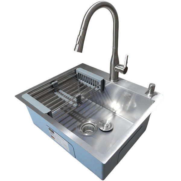Комплект кухонной мойки Kraft KRF 5448 DECOR (3.0/1.0 мм) SM7290 фото