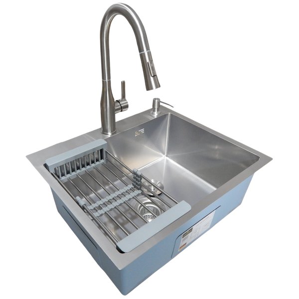 Комплект кухонной мойки Kraft KRF 5448 DECOR (3.0/1.0 мм) SM7290 фото