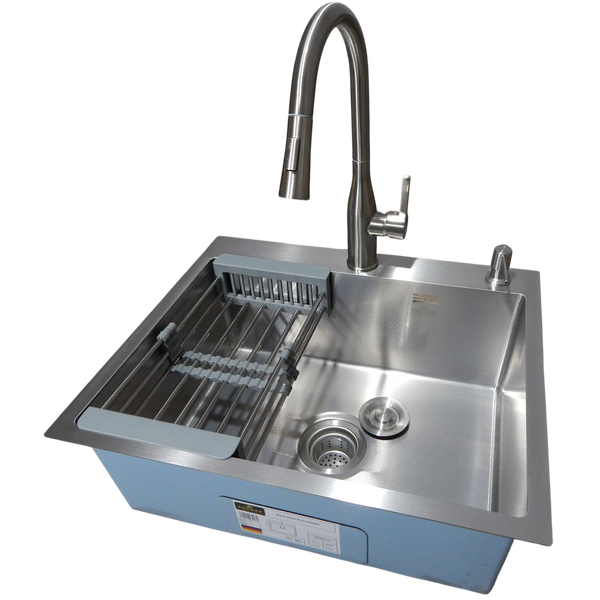 Комплект кухонной мойки Kraft KRF 5448 DECOR (3.0/1.0 мм) SM7290 фото