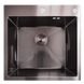 Комплект кухонной мойки Kraft HM 50х50 NANO BLACK (DECOR) PVD (3.0/1.0 мм) SМ044 фото 2