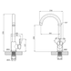 Комплект кухонной мойки Kraft HM 50х50 NANO BLACK (DECOR) PVD (3.0/1.0 мм) SМ044 фото 16