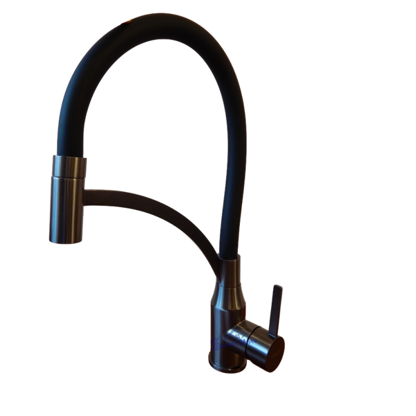 Комплект кухонної мийки Kraft HM 50х50 NANO BLACK PVD (3.0/1.0 мм) SМ475 фото