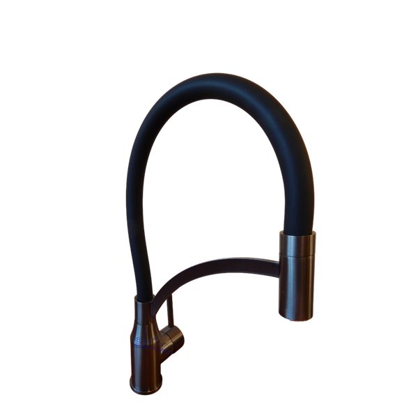 Комплект кухонної мийки Kraft HM 50х50 NANO BLACK PVD (3.0/1.0 мм) SМ475 фото