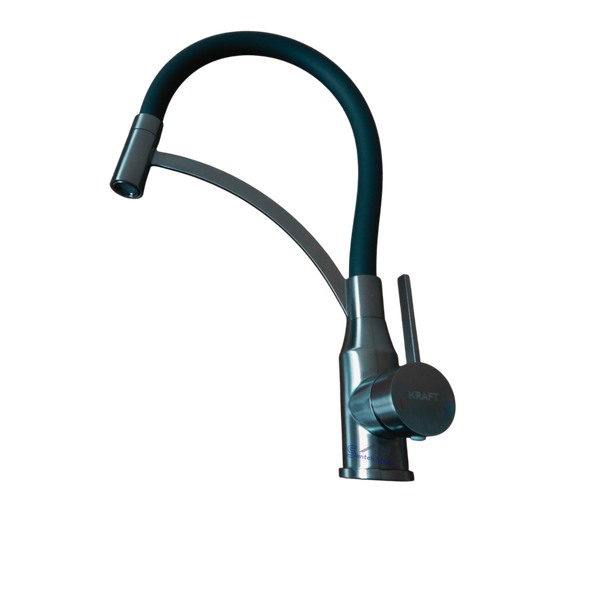 Комплект кухонної мийки Kraft HM 50х50 NANO BLACK PVD (3.0/1.0 мм) SМ475 фото