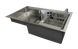 Комплект кухонної мийки Kroner KRP Geb&uuml;rstet - 78х48RHM (3.0/1.0 мм) R SM156 фото 4